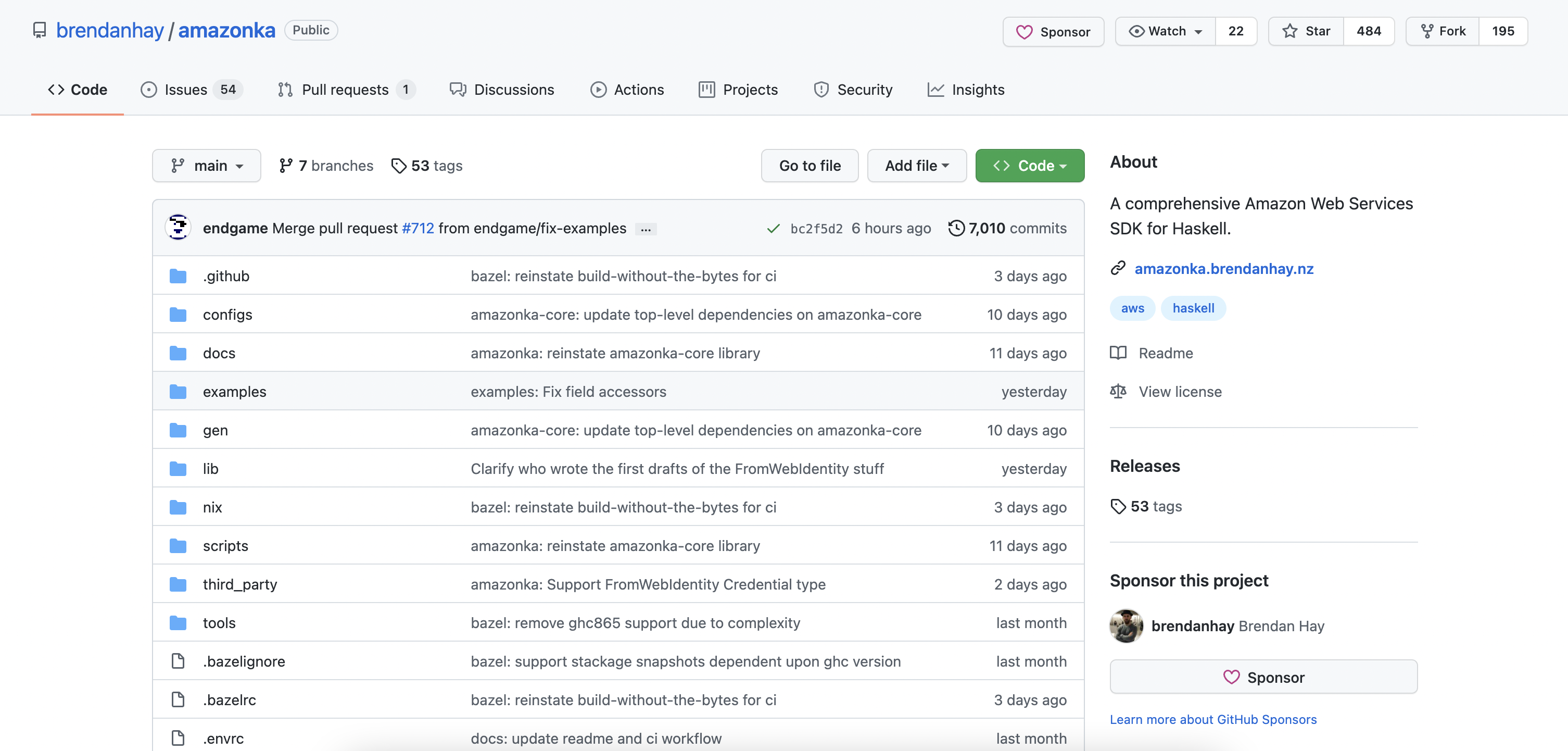 brendanhay/amazonka Github Repository Powered By BuildBuddy
