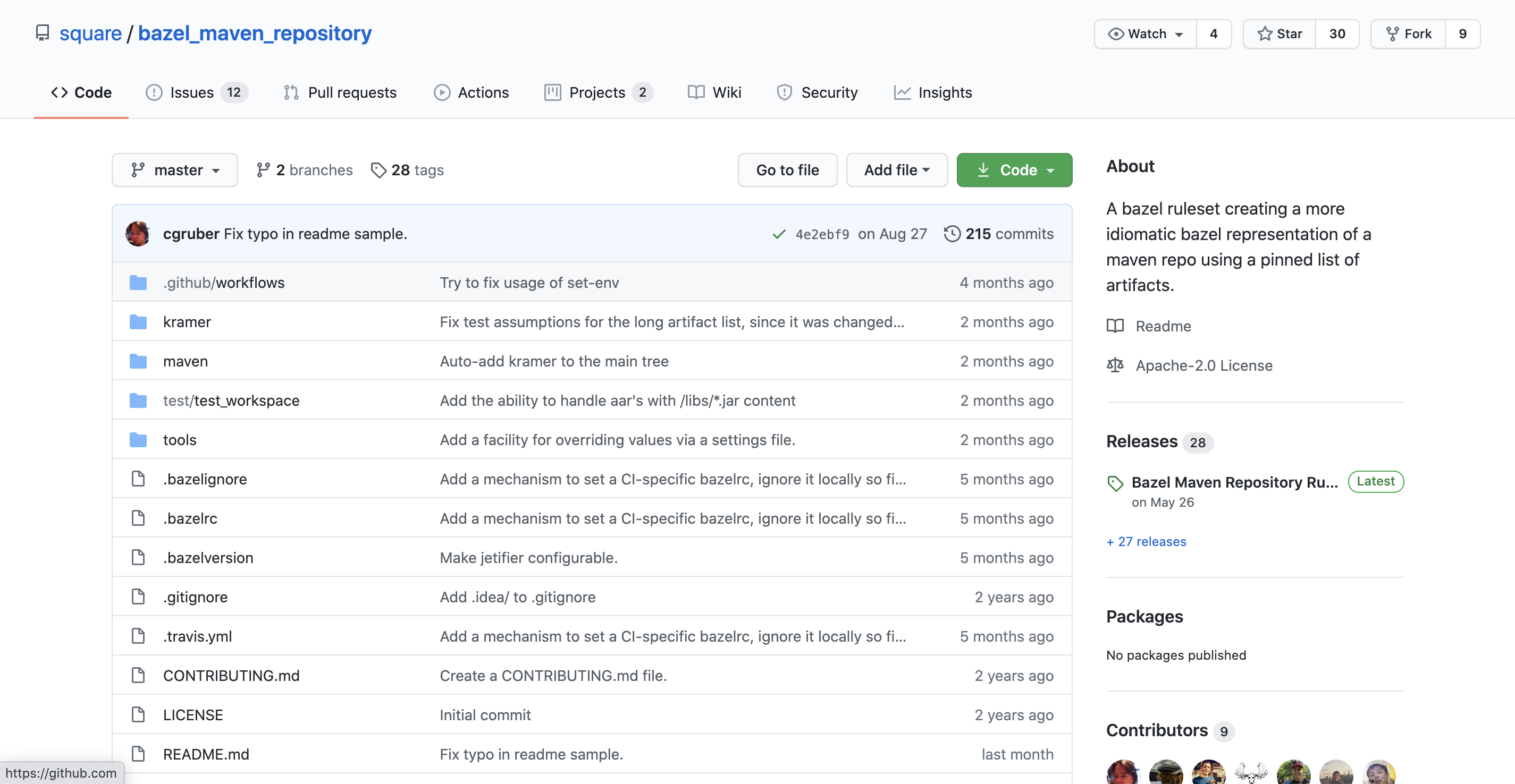 square/bazel_maven_repository Github Repository Powered By BuildBuddy